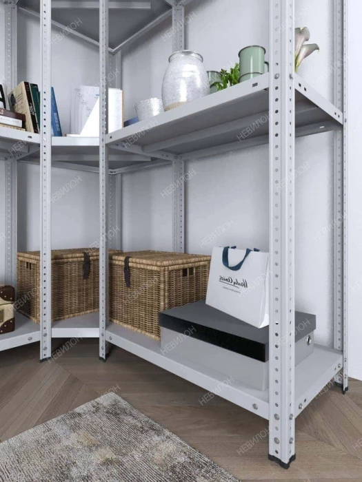 Стеллаж угловой МС 2500х1200х1200/300 мм 4 яруса