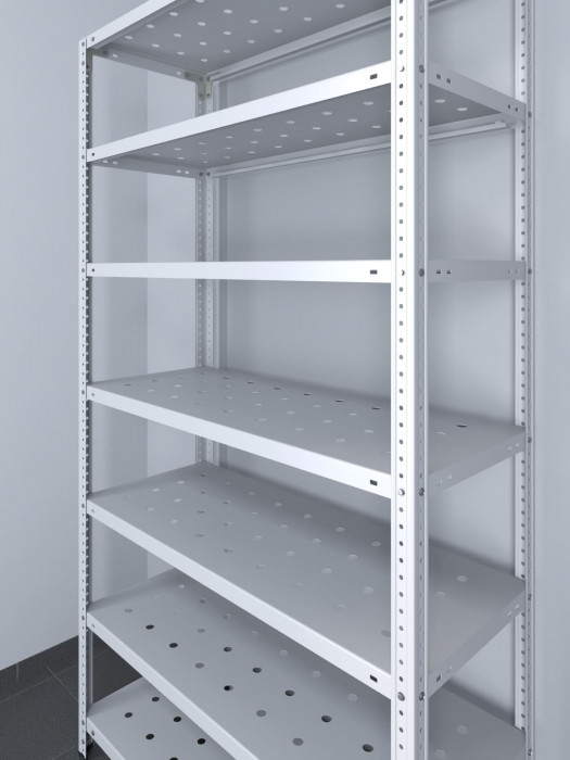 Стеллаж ТС Лайт 1500х700х300 с 7 перфорированными полками
