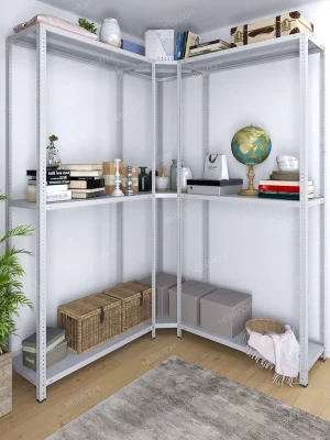 Стеллаж угловой МС 2000х1600х1600/400 мм 3 яруса