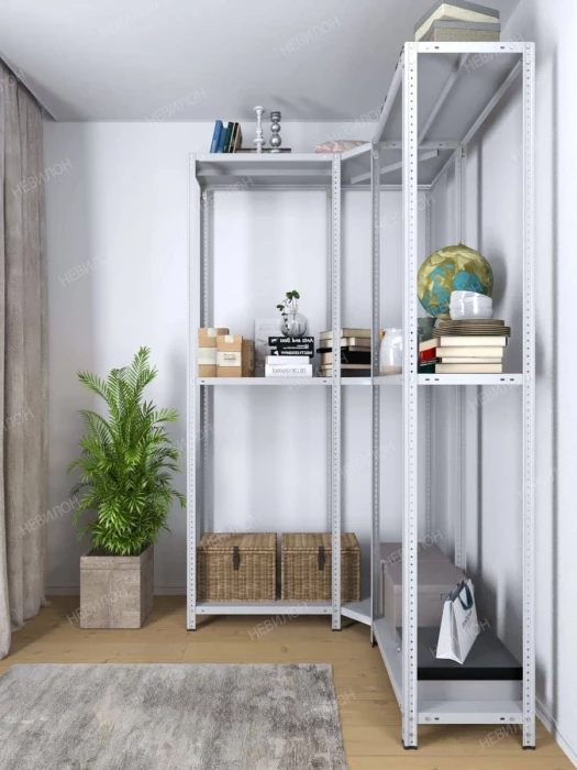 Стеллаж угловой МС 2200х1500х1500/600 мм 3 яруса