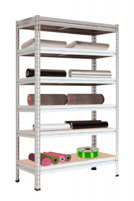 Стеллаж МС-Т 3000х1856х530 мм 6 ярусов настил фанера