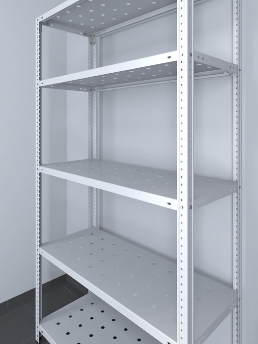 Стеллаж ТС Лайт 1500х700х800 с 5 перфорированными полками