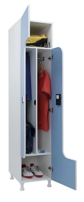 Шкаф для раздевалок WLZ 21-40 EL голубой/белый