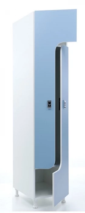 Шкаф для раздевалок WLZ 21-40 EL голубой/белый
