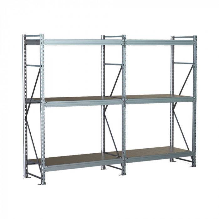 Стеллаж SGR-V 3000х2100х1000 3 яруса (рамы, балки, настил - цинк) ОС