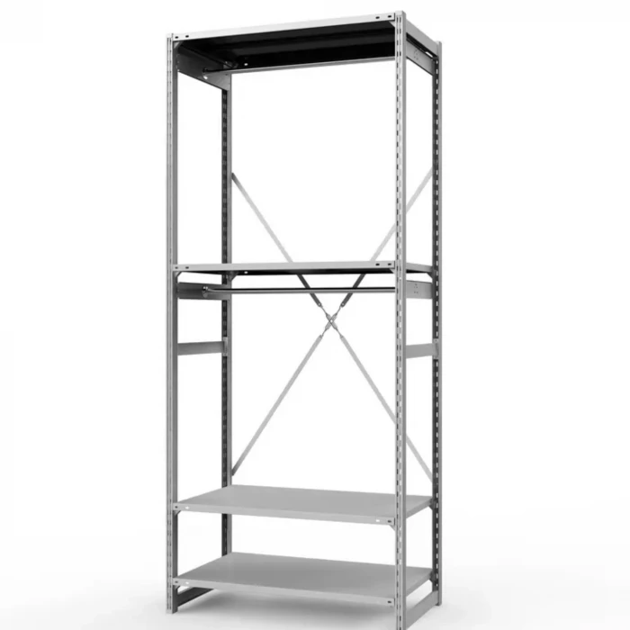 Стеллаж металлический ГТС Универсал, 2500x1000x500 мм.Штанги: 2шт. Полки: метал. усил. 4 шт. (ТСУ 25100542ш2)