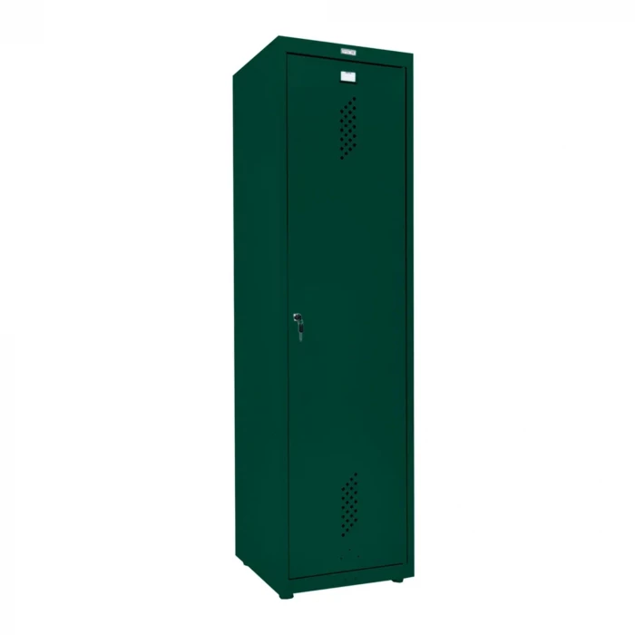 Шкаф металлический хозяйственный темно-зеленый