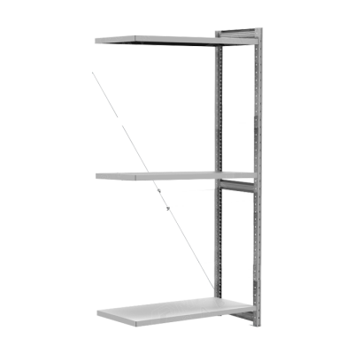 Стеллаж СКУ 2485х1266х600 с 3 полками ДС