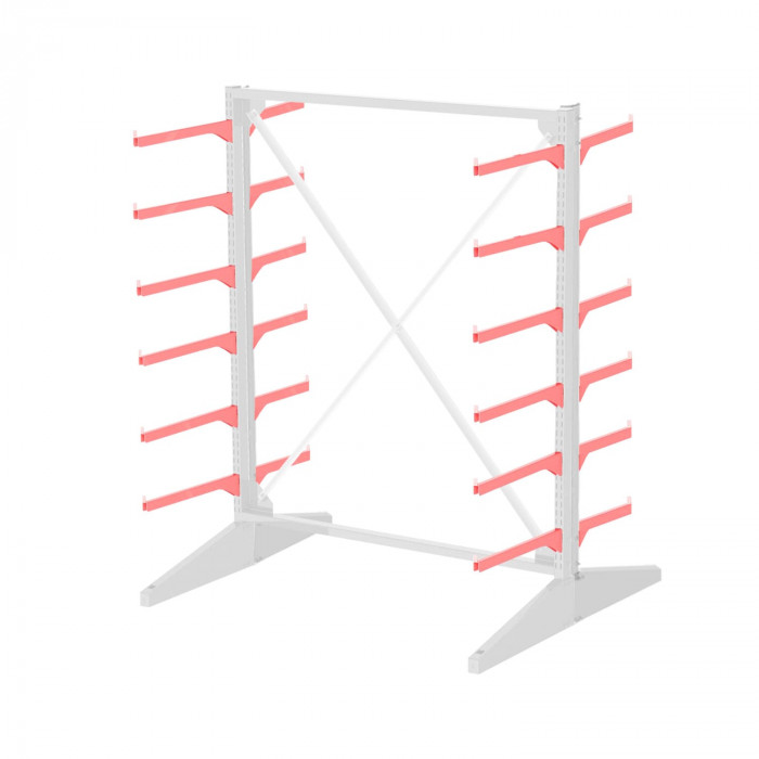 Стеллаж консольный двухсторонний Sortex 1920х1634х1280 6 ярусов
