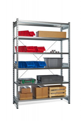 Стеллаж СТ-031 цинк 2279х1300х500 6 полок до 250 кг