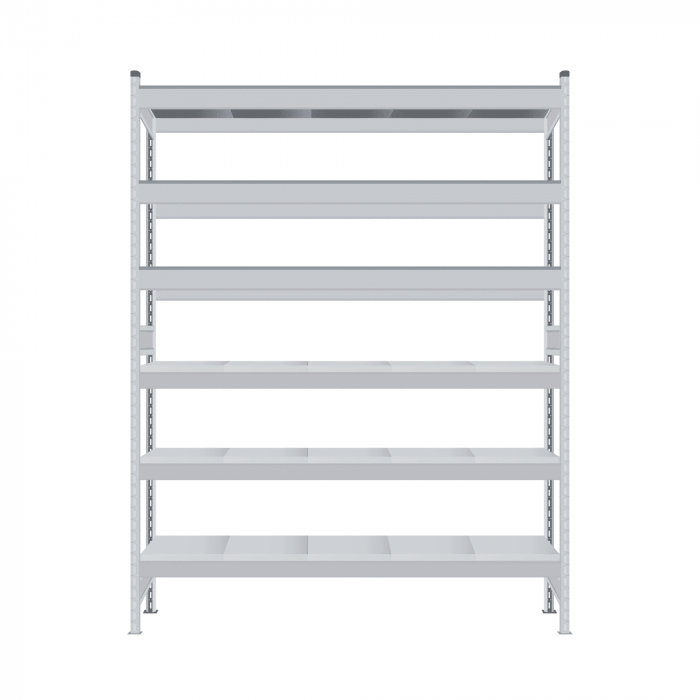 Стеллаж СТ-023 1800х2100х800 с 6 ярусами (рамы и настил - цинк)