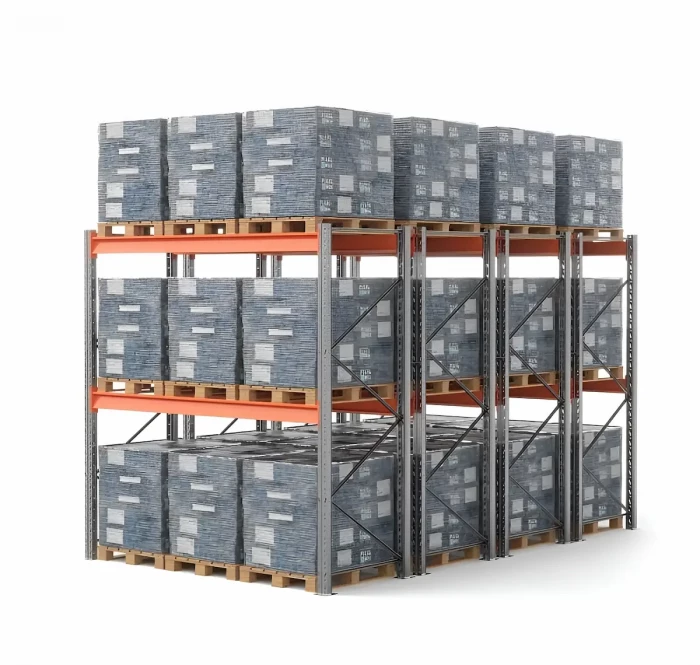 Стеллаж двойной глубины 3000х2700х1100 до 2270 кг / до 12670 кг секция