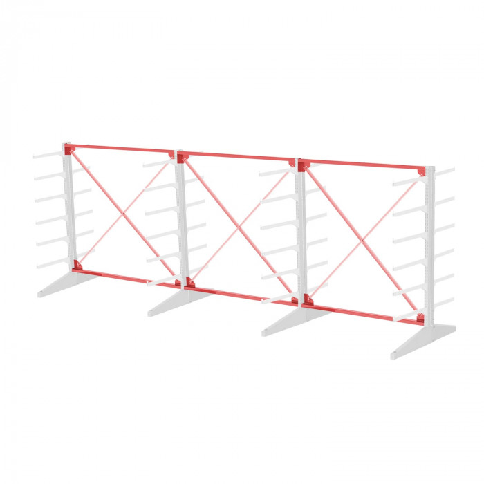 Стеллаж консольный двухсторонний Sortex 1920х4808х1280 6 ярусов