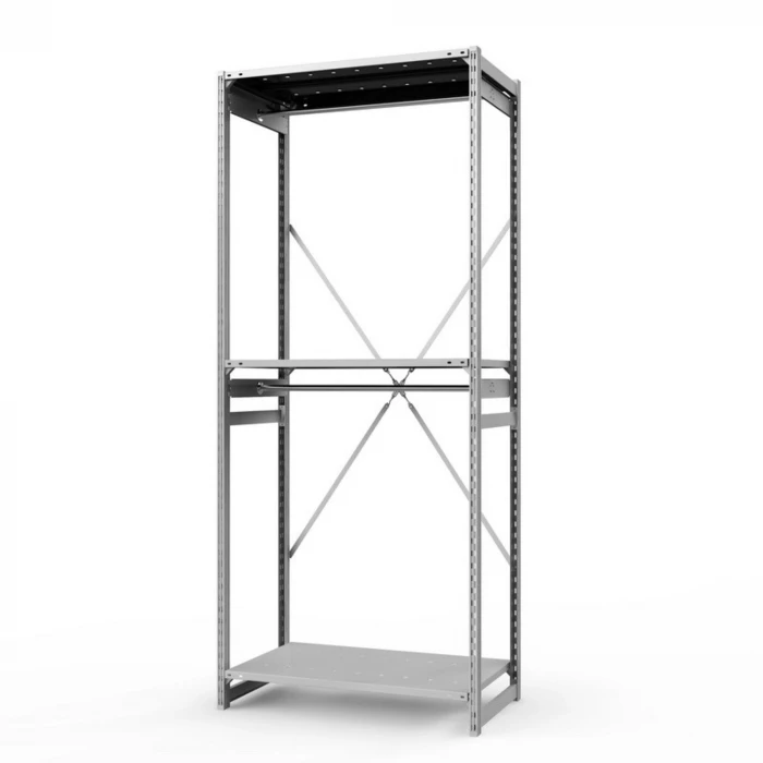 Стеллаж металлический ГТС Универсал, 2500x1000x600 мм.Штанги: 2шт. Полки: метал. 3 шт. (ТСУ 25100630ш2)