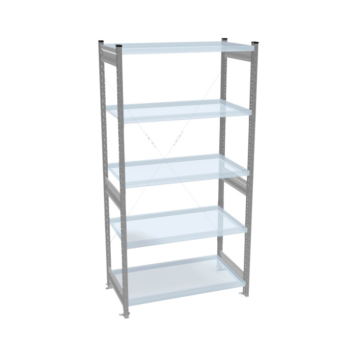 Стеллаж СТ-031 цинк 2279х1300х800 5 полок до 200 кг