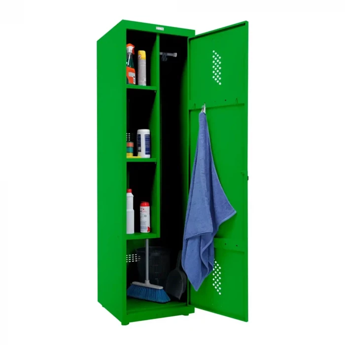 Шкаф металлический хозяйственный зеленый