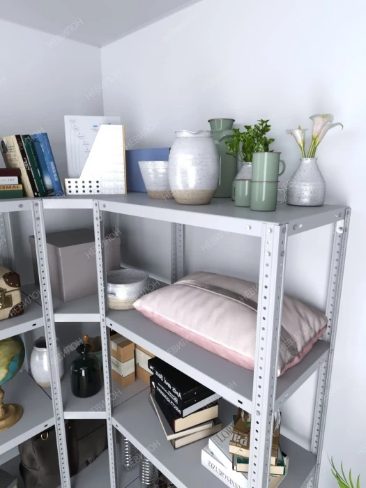 Стеллаж угловой МС 1500х1400х1400/500 мм 5 ярусов