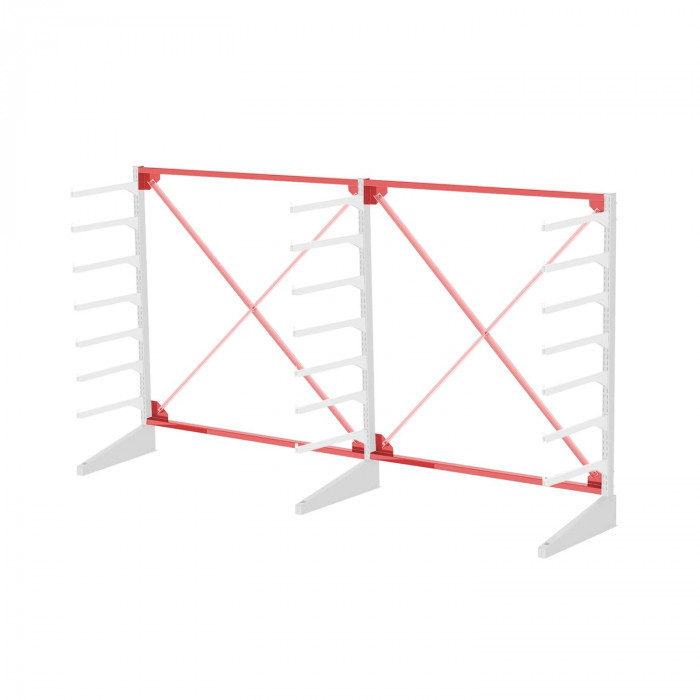 Стеллаж консольный односторонний Sortex 1920х3221х720 7 ярусов