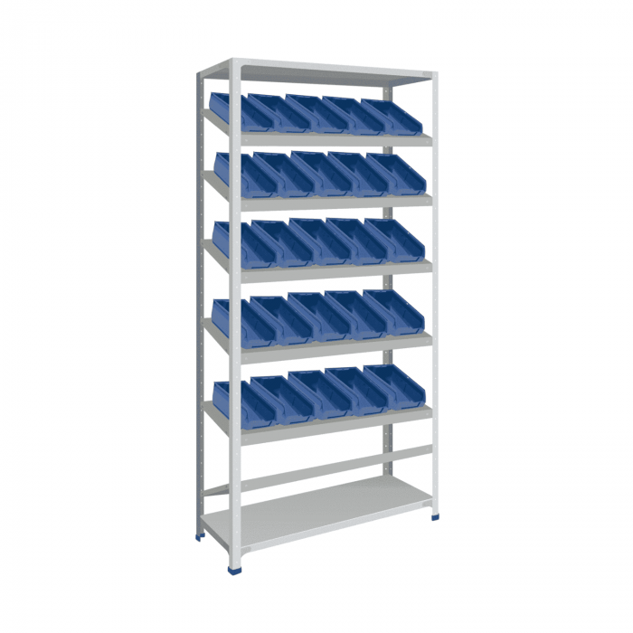 Стеллаж СТ-012 2500х1000х400 с 6 наклонными полками