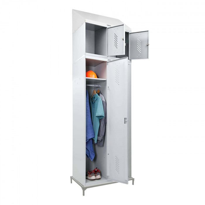 Шкаф LS-K-780 EL на подставке с антресолью + наклонная крыша