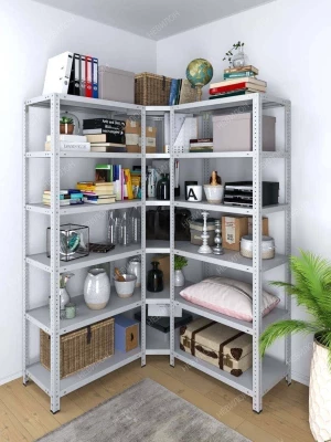 Стеллаж угловой МС 1500х1200х1200/300 мм 6 ярусов