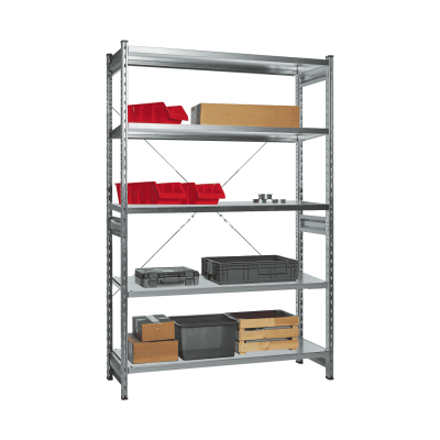 Стеллаж СТ-031 цинк 2491х1300х600 5 полок до 250 кг