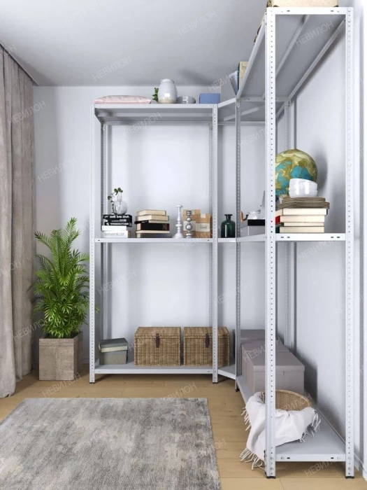 Стеллаж угловой МС 2500х1600х1600/400 мм 3 яруса