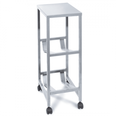 Мобильный стеллаж для воды Бомис-2П для 2 бутылей по 19 л, металлик