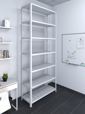 Стеллаж ТС Лайт 3000х1000х600 с 7 перфорированными полками