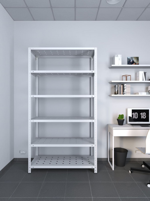 Стеллаж ТС Лайт 1500х1000х400 с 6 перфорированными полками