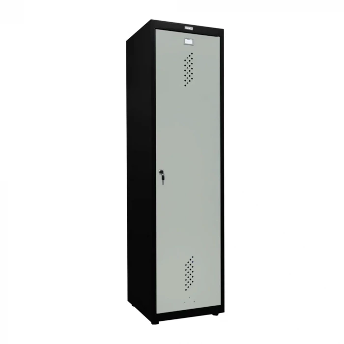 Шкаф металлический для инвентаря черный с серым