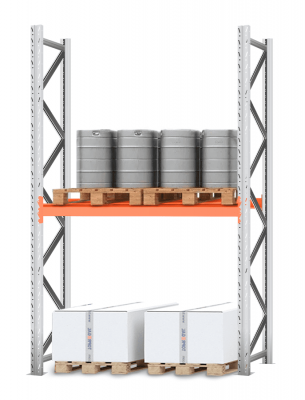 Стеллаж паллетный 3000х2200х1100 1 ярус Р100.1.5Б120.1.5