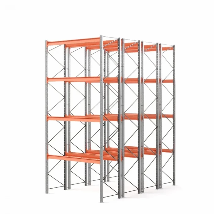 Стеллаж двойной глубины 6000х2700х1100 до 4750 кг / до 12670 кг секция