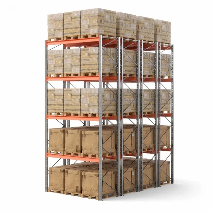 Стеллаж двойной глубины 6000х2700х1100 до 4750 кг / до 12670 кг секция