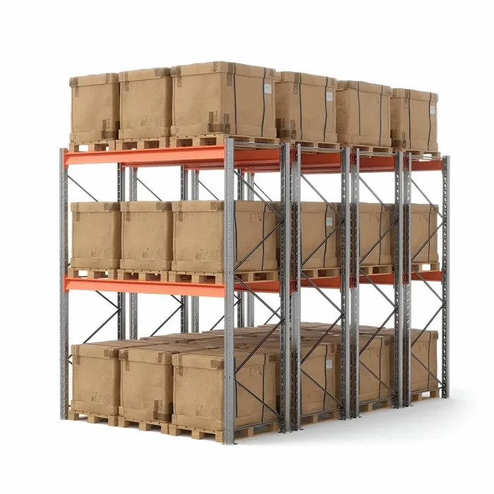 Стеллаж двойной глубины 3500х2700х1100 до 3250 кг / до 12670 кг секция