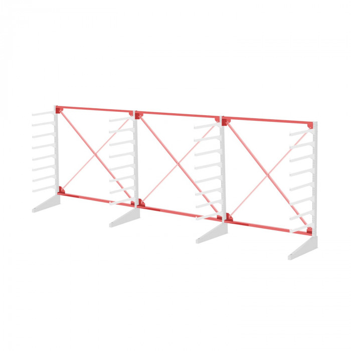 Стеллаж консольный односторонний Sortex 1920х4808х720 8 ярусов