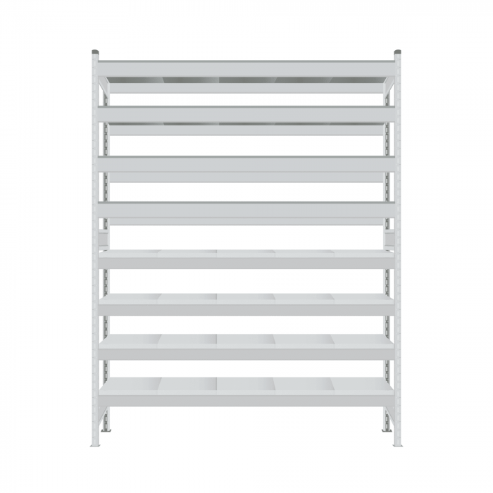 Стеллаж СТ-023 2200х2100х800 с 8 ярусами (рамы и настил - окрас)