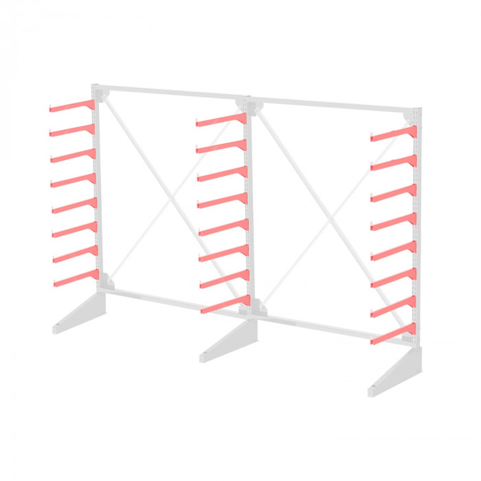 Стеллаж консольный односторонний Sortex 1920х3221х720 8 ярусов