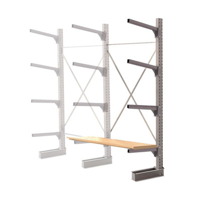 Стеллаж консольный односторонний КЛр 2500х1634х755 (600) 4 яруса ДС