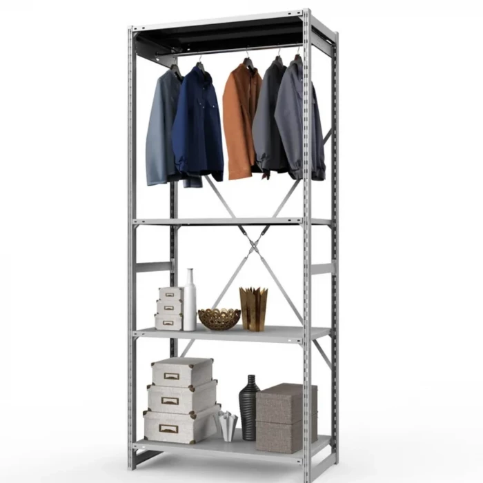 Стеллаж металлический ГТС Универсал, 2500x1000x600 мм.Штанги: 1шт. Полки: метал. 4 шт. (ТСУ 25100640ш1)