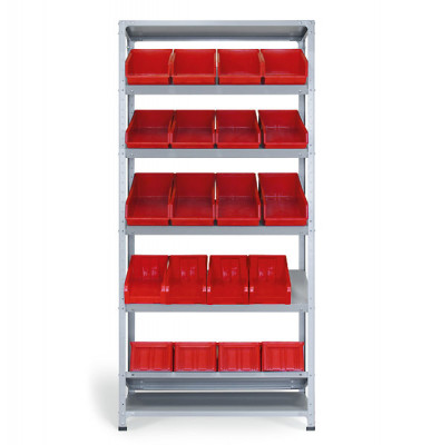 Стеллаж СТ-012 2500х1000х300 с 5 наклонными цинк полками