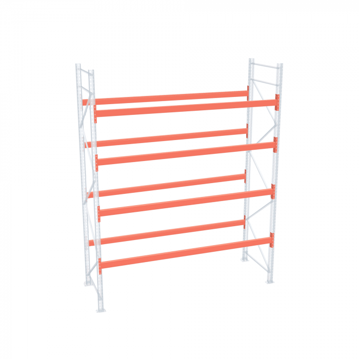 Стеллаж палетный ДиКом СП 5500х1800х1000 с 4 ярусами до 2500 кг / до 1250 кг на паллет П-70